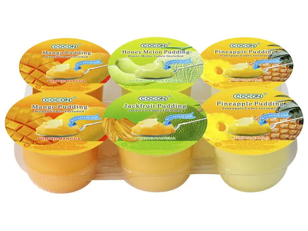 COCON Fruit Pudding Nata de Coco with Cubes 708g/ COCON Augļu Pudiņš ar Nata de Coco Gabaliņiem 708g - Oishii Asian Mart