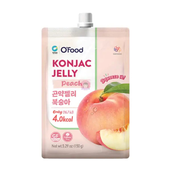 Daesang O'Food Konjac Jelly Peach 150g/ Daesang O'Food Konjaka Želeja ar Persiku Garšu 150g - Oishii Asian Mart