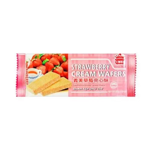 Imei Stawberry Cream Wafers 200g/ Imei Zemeņu Krēma Vafeles 200g - Oishii Asian Mart