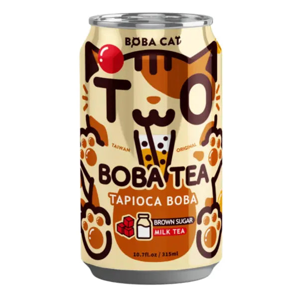 Boba Cat Brown Sugar Boba Tea 315ml/ - Oishii Asian Mart