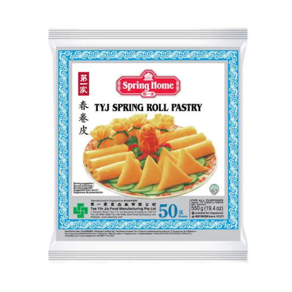 Spring Home Spring Roll Frozen Pastry 50 sheets/ Spring Home Saldo Rullīšu Saldētā Mīkla 50 loksnes - Oishii Asian Mart