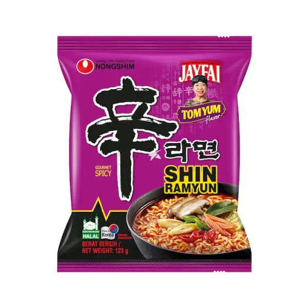 NONGSHIM Shin Ramyun – Tomyum flavor 123g/ Nongshim Shin Ramyun – Tom Yum garša 123g (Koreja) NONG SHIM