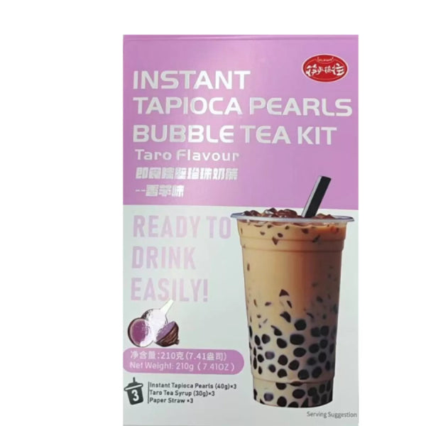 KLKW Taro Bubble Tea Kit 210g / KLKW taro burbuļtējas komplekts 210g (Ķīna) KLKW