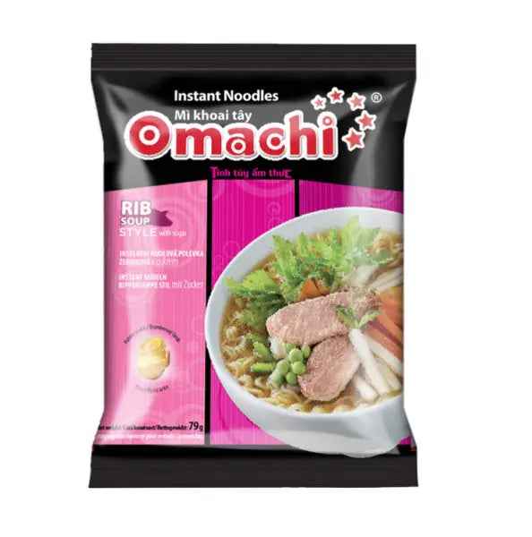 OMACHI Hot and Sour Shrimp Noodle 79g/ OMACHI skāri un asi garneļu nūdeles 79g