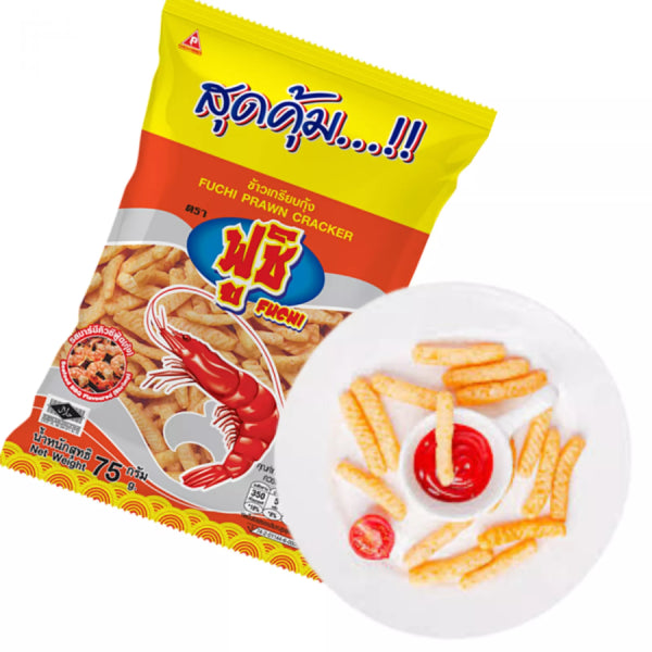FUCHI BBQ Flavour Crispy Cracker 75g/ FUCHI kraukšķīgi krekeri ar BBQ garšu 75 g (Taizeme) FUCHI