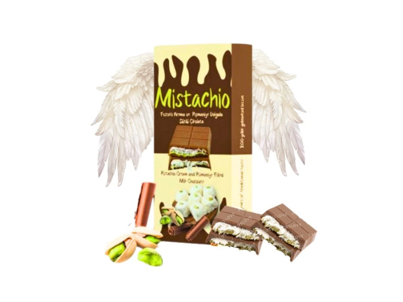 AH Mistachio with Dubai Milk Chocolate 80g/ AH Mistachio ar Dubaijas piena šokolādi 80g (Turcija) Mistachio