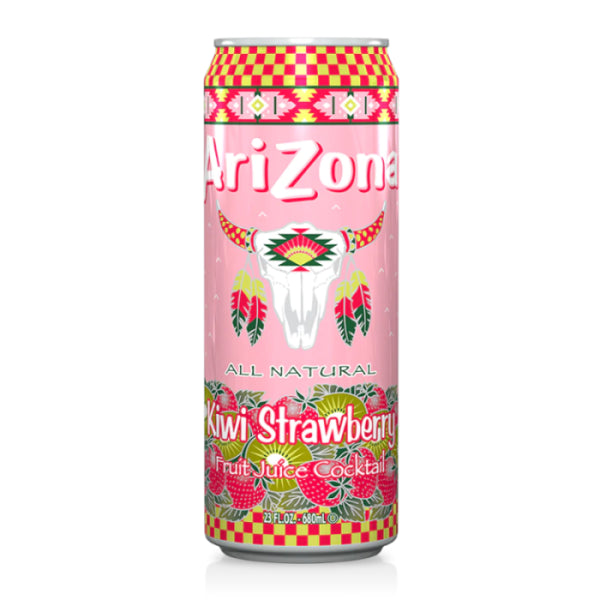 Arizona Juice Iced Tea Kiwi-Strawberry 650ml/ Arizona sulas ledus tēja kivi-zemeņu 650ml (ASV) Arizona