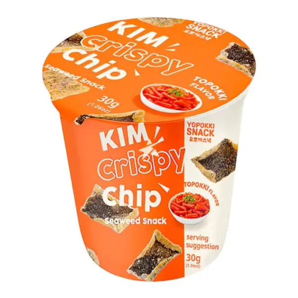 Yopokki Kim kraukšķīgās čipsu tipa Topokki jūraszāļu uzkoda 30 g (Koreja) Kim
