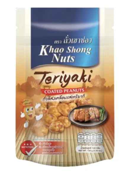Khao Song Teriyaki Coated Peanuts 140g/ Khao Song zemesrieksti terijaki glazūrā 140g