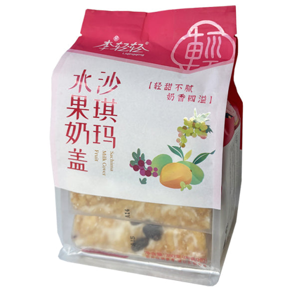 LQQ Shachima Milk Cover with Fruit 380g/ LQQ Šačima ar piena glazūru un augļiem 380g (ĶĪNA) DY