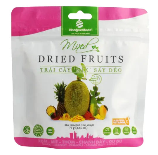NLF Soft Dried Mix Fruits 75g/ NLF maigi kaltēti jauktie augļi 75 g (VIETNAMA) NLF