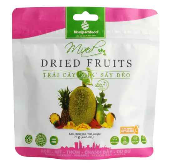 NLF Soft Dried Mix Fruits 75g/ NLF maigi kaltēti jauktie augļi 75 g