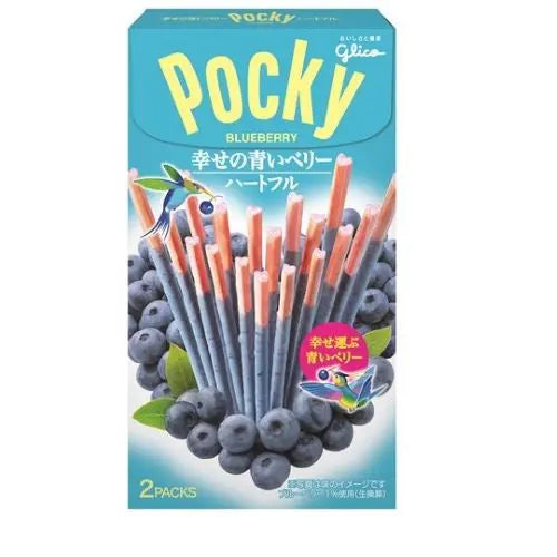Glico Pocky Blueberry 55g/ Glico Pocky mellenju garšas cepumi 55 g (JAPĀNA) Pocky