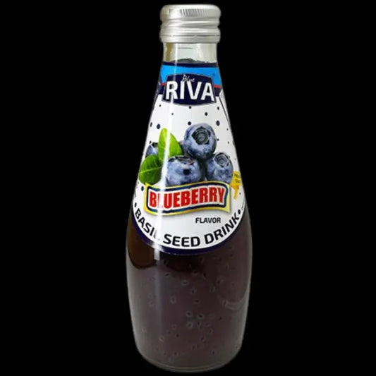Riva Basil Seed Drink Bluberry 290ml/ Basila sēklu dzēriens ar melleņu garšu, 290ml (Taizeme) Riva