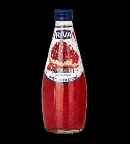 Riva Basil Seed Pomegranate 290ml/ Riva Baziliku Sēklu Dzēriens ar Granātābolu 290 ml (Taizeme) Riva