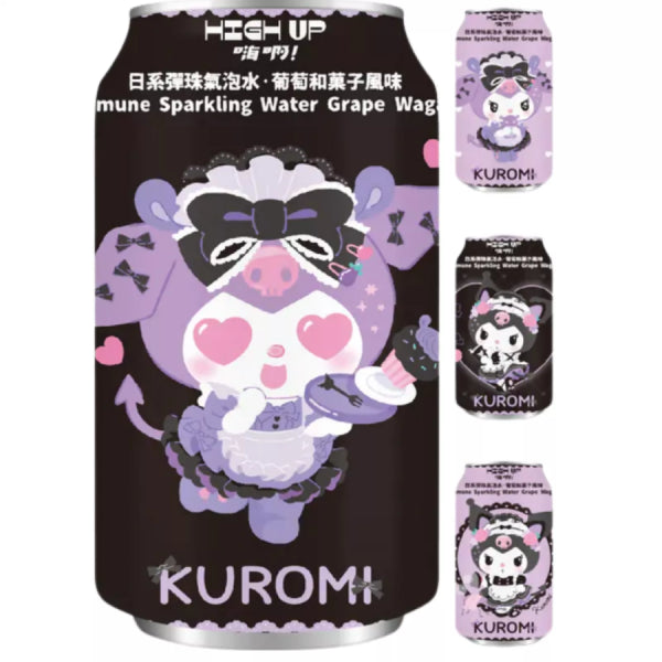 High Up Kuromi Grape Sparkling Water 330ml/ High Up Kuromi Vīnogu Gāzēts Ūdens 330 ml (Taivāna) Oishii Asian Mart