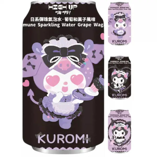 High Up Kuromi Grape Sparkling Water 330ml/ High Up Kuromi Vīnogu Gāzēts Ūdens 330 ml High Up