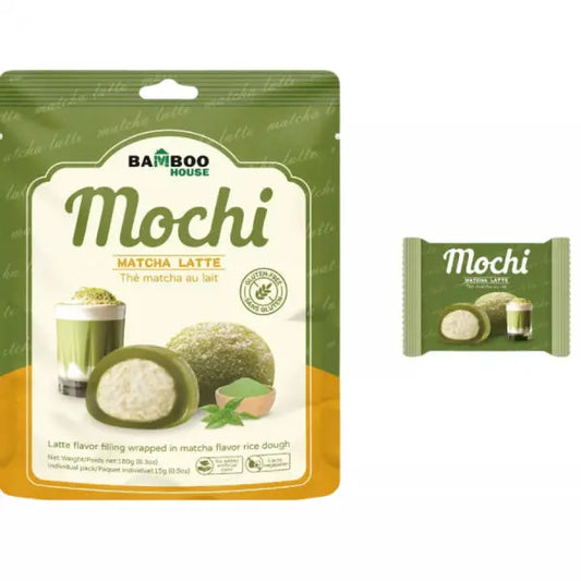 BAMBOO HOUSE Matcha Latte Mochi 180g/ BAMBOO HOUSE Mača lattes moči 180g Oishii Asian Mart