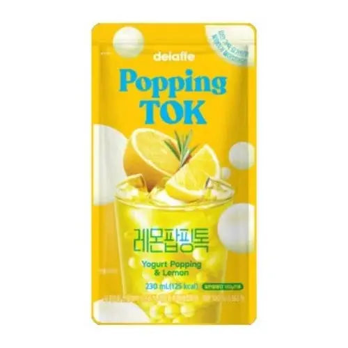 Delaffe Lemon Popping Tok 230ml/ Delaffe citrona dzēriens ar burbuļiem (Popping Tok), 230 ml Delaffe