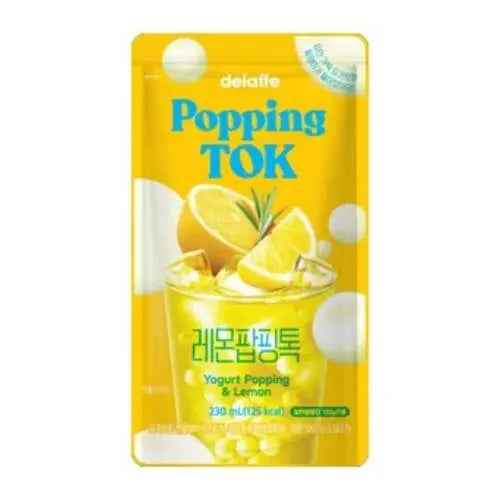 Delaffe Lemon Popping Tok 230ml/ Delaffe citrona dzēriens ar burbuļiem (Popping Tok), 230 ml