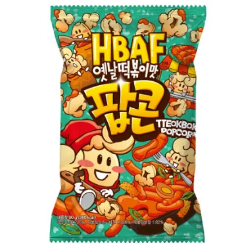 HBAF Topokki Flavor Popcorn 80g/ HBAF popkorns ar topokki garšu, 80 g Oishii Asian Mart