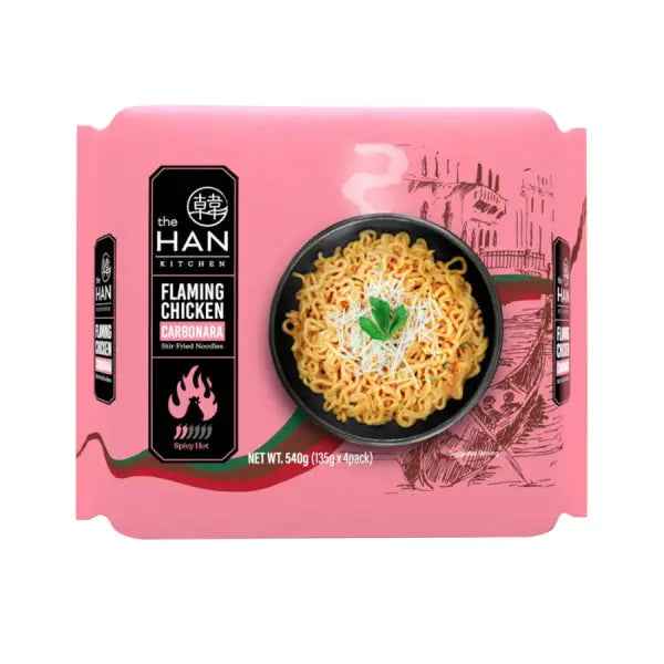 The Han Kitchen Flaming Chicken Carbonara (No Meat)/ Asā "Vistas" Karbonāra (bez gaļas) 135g