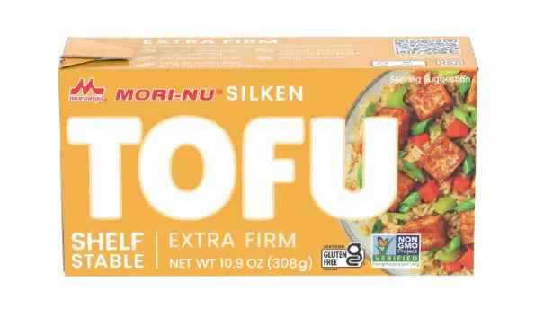 Mori-nu Silken style Tofu, extra firm, 308g/ Zīdainās konsistences tofu, īpaši stingrs, 308 g