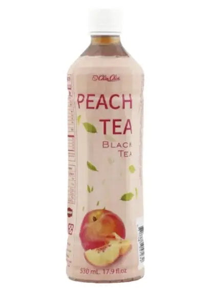 CHIN CHIN Peach Black Tea 530ml/ CHIN CHIN persiku melnā tēja 530ml Oishii Asian Mart