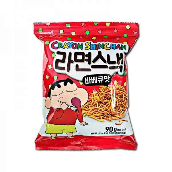 CRAYON SHIN CHAN Ramen Snack Barbecue Flavour 90g/ CRAYON SHIN CHAN ramen uzkoda ar barbekjū garšu 90 g