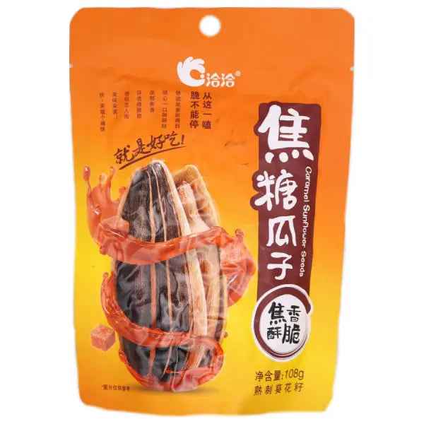 Cha Cha Caramel Sunflower Seeds 108g/ Cha Cha saulespuķu sēklas ar karameles garšu 108 g