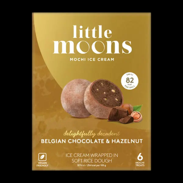 Little Moons Chocolate and Hazelnut/ Little Moons Beļģijas šokolāde un lazdu rieksti LITTLE MOONS