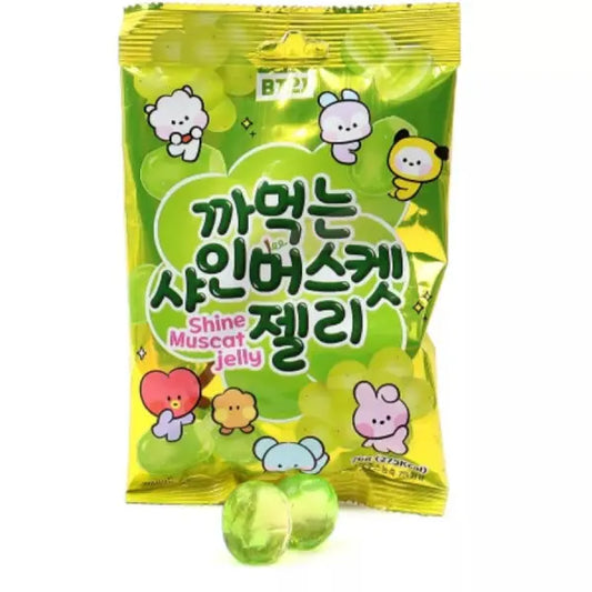 BT21 Muscat Peeling Soft Candy 76g/ BT21 muskatrieksta vīnogu mīkstās konfektes 76g BT21
