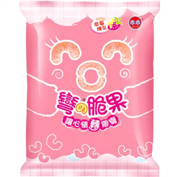 KUAIKUAI Strawberry Corn Chip 40g/ KUAIKUAI zemeņu kukurūzas čipsi 40g KUAIKUAI
