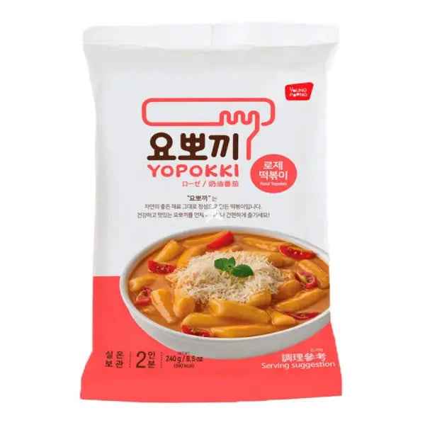 YP Yopokki Rose Pouch 240g (2 Servings)/ YP Yopokki Rose Maisiņš 240 g (2 porcijas)