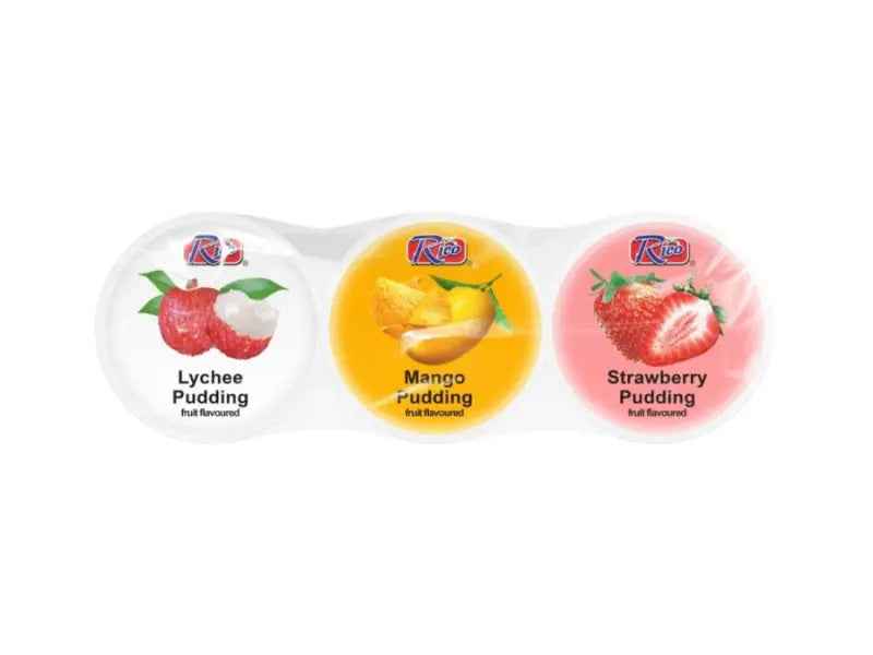Rico dažādu augļu pudiņš ar Nata de Coco (3×65 g)