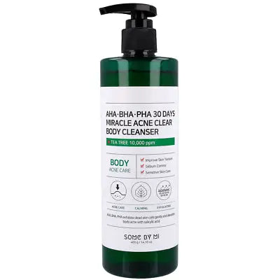 Some By Mi AHA BHA PHA 30 Days Miracle Acne Body Cleanser 400ml/ AHA BHA PHA 30 dienu brīnumlīdzeklis pret akni ķermeņa tīrīšanai 400 ml Oishii Asian Mart