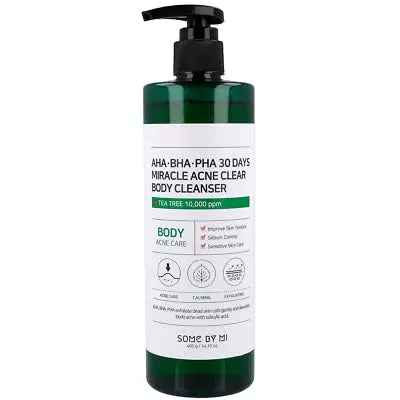 Some By Mi AHA BHA PHA 30 Days Miracle Acne Body Cleanser 400ml/ AHA BHA PHA 30 dienu brīnumlīdzeklis pret akni ķermeņa tīrīšanai 400 ml