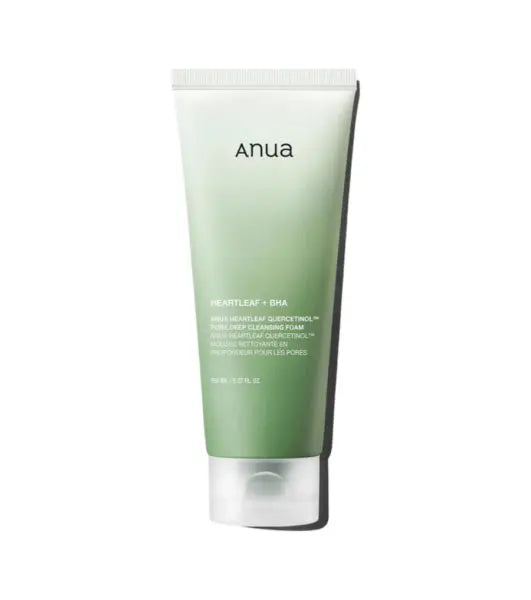 Anua Heartleaf Quercetinol Pore Deep Cleansing Foam 150ml/ Anua Heartleaf Quercetinol dziļi attīrošās putas porām 150 ml Oishii Asian Mart