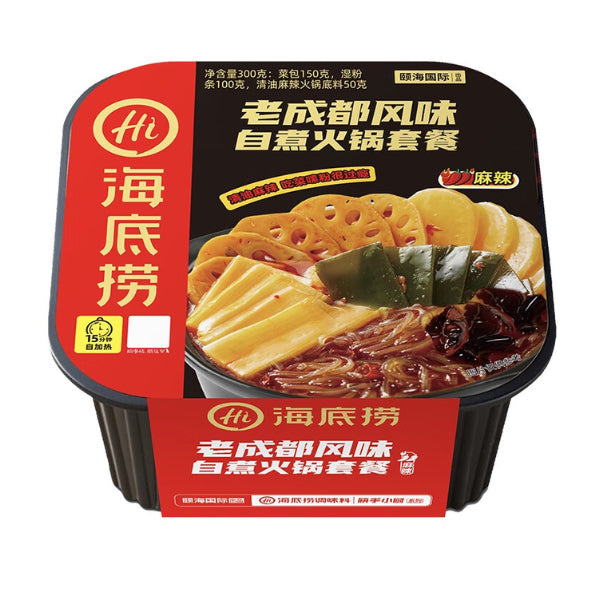 Haidilao Self - Heating Hot Pot Chengdu Style 300g/ Haidilao pašsildošais hotpots Čendu stilā 300 g Oishii Asian Mart