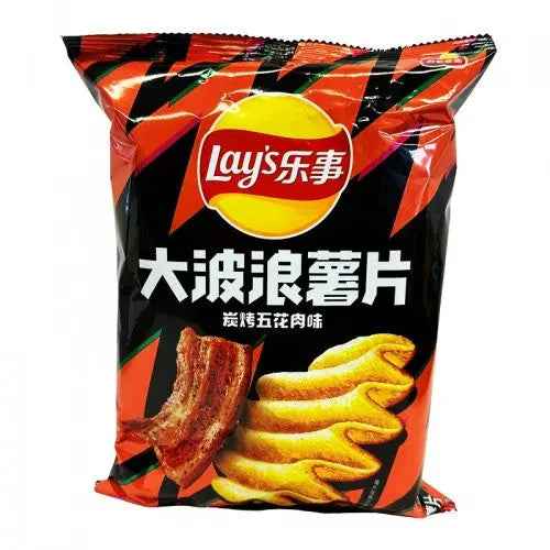 Lay's Deep Ridged Grilled Pork 70g/ Lay's Dziļās rievas Grilēta cūkgaļa 70g