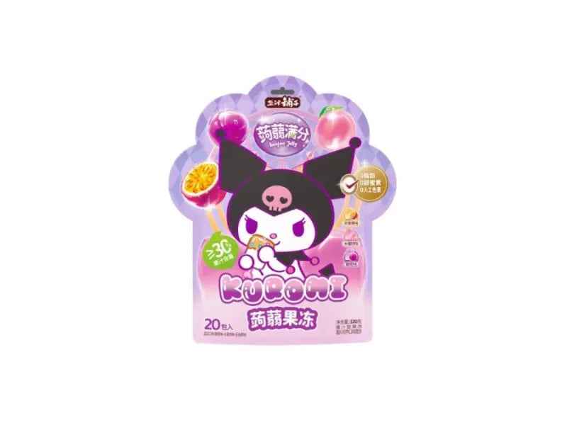 Sanrio Kuromi Mixed Flavor Konjac Jelly 320g/ Sanrio Kuromi jauktu garšu konjaka želeja 320g