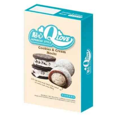 QLove Cookies & Cream Deluxe Mochi 180g/ QLove Cepumi un Krējums Deluxe Moči 180g