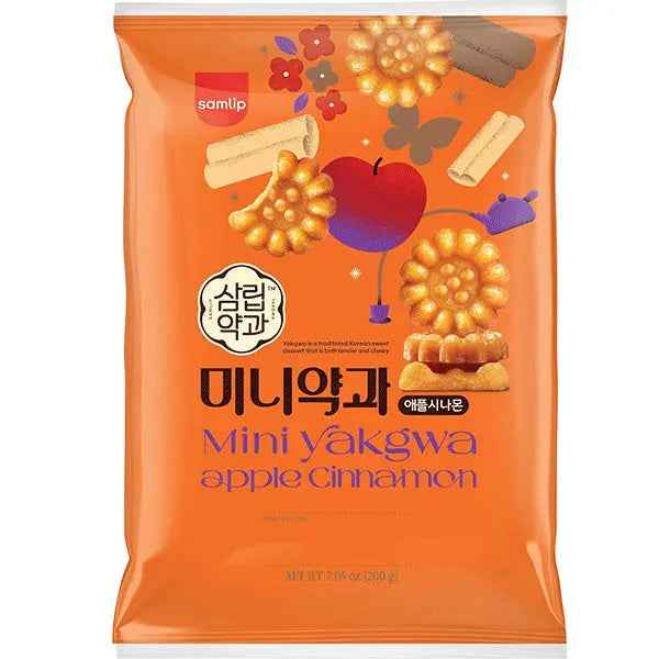 Samlip Mini Yakgwa Cookie Apple Cinnamon 200g/ Samlip mini Yakgwa cepumi ar ābolu un kanēli 200 g