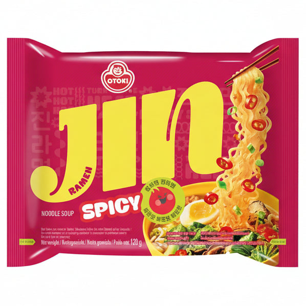 Ottogi Jin Ramen Spicy 120g/ Ottogi Jin Rāmenis Asi 120 g OTTOGI