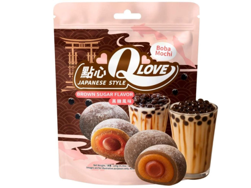 QLove Boba Brown Sugar Mochi 120g/ QLove Boba brūnā cukura moči 120g