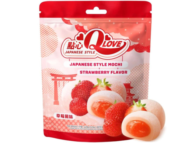 Qlove Strawberry Mochi/ QLove Zemeņu moči 120g