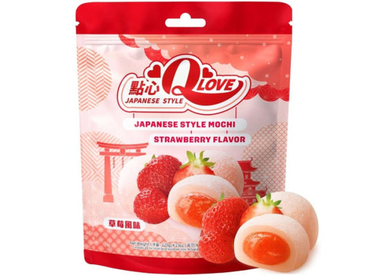 Qlove Strawberry Mochi/ QLove Zemeņu moči 120g