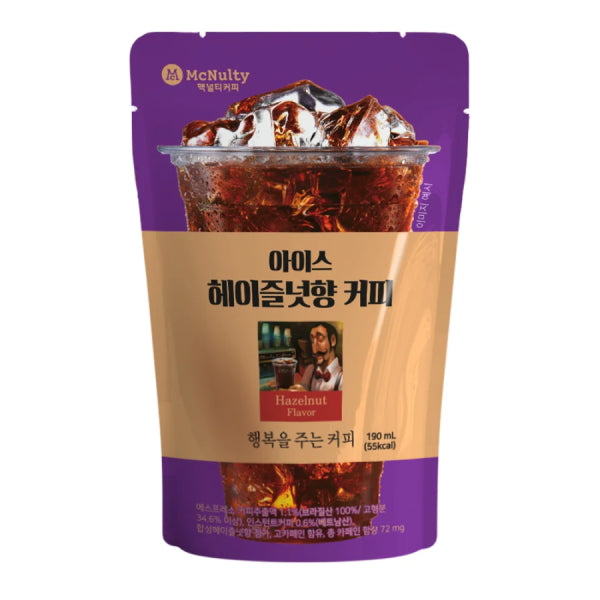 Mcnulty Ice Americano Hazelnut 190ml/ McNulty ledus Amerikano ar lazdu riekstu garšu, 190 ml