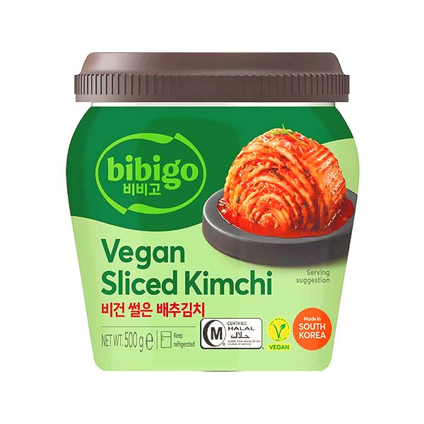 Bibigo Vegan Sliced Kimchi 500g/ Bibigo vegānisks sagriezts kimči, 500 g