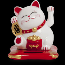 Fortune Cat Blue Solar 10.5cm - Oishii Asian Mart